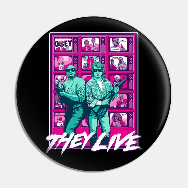 THEY LIVE - 80's Attack Pin by HalHefner