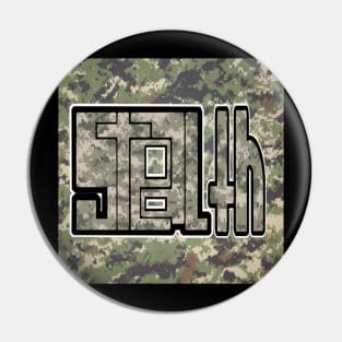 Stealth logo camo Pin