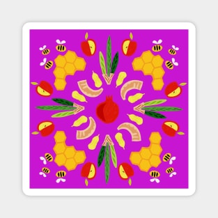 Yomim Noraim - magenta print Magnet