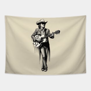 Dwight Yoakam Playing Guitar Tapestry