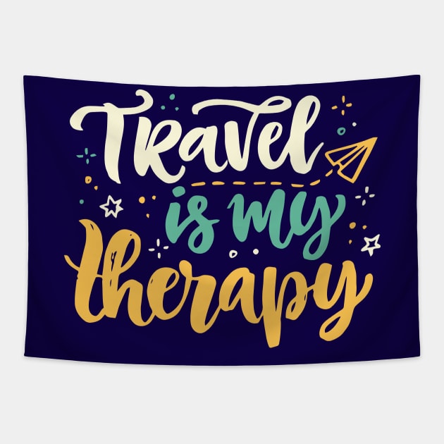 Travel Is My Therapy Tapestry by BullBee