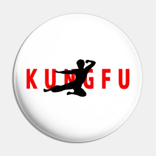 Kung Fu - martial arts fly kick logo Pin