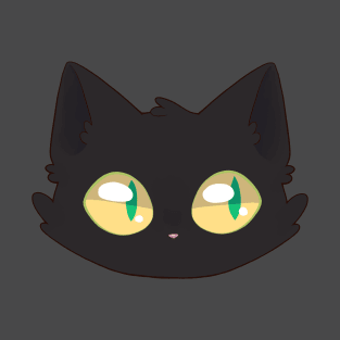 Cute Black Cat Face T-Shirt