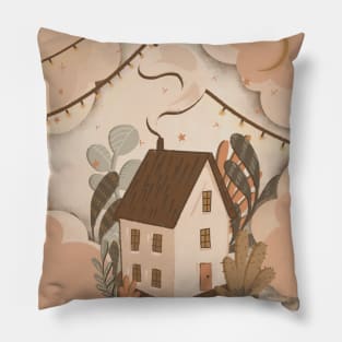 Tiny House In Canada Pillow