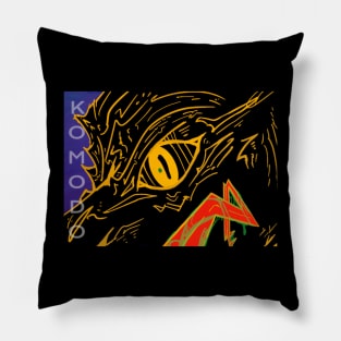 Komodo Dragon (black & gold) Pillow