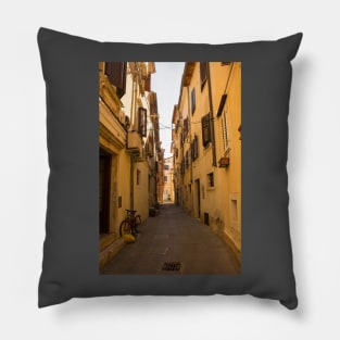 Street in Piran, Slovenia Pillow