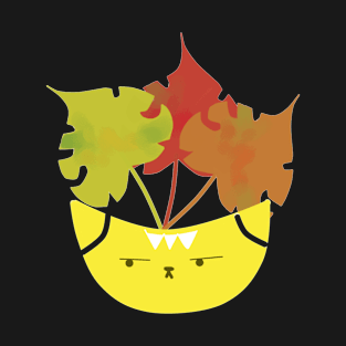 Yellow Cat Leaves T-Shirt