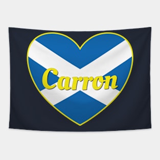 Carron Scotland UK Scotland Flag Heart Tapestry