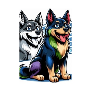 Dog colorfull comic T-Shirt