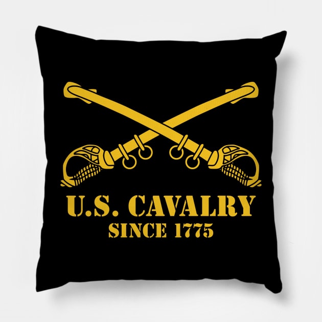 Mod.2 US Cavalry Army Branch Crossed Sabers Pillow by parashop