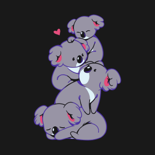 Kawaii Koala Pile by Tobe Fonseca T-Shirt