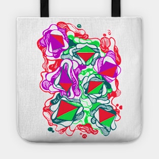 Abstract Illustration rainbow art paint Tote