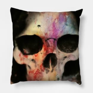 Colourful Skull with FLY Pillow