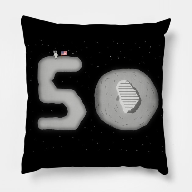 Moon landing: 50 years Pillow by wagnerps