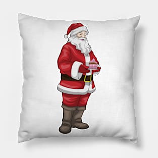 Santa Claus Christmas Cupcake Pillow