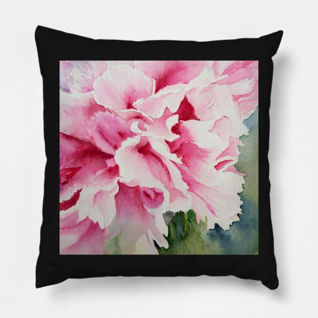 Perfect Pink Peony Pillow by RSHarts