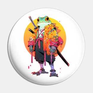 samurai frog Pin