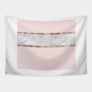 Strawberries and cream - grey marble & rose gold Tapestry