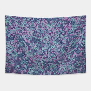 Blue Teal and Pink Marble Tapestry