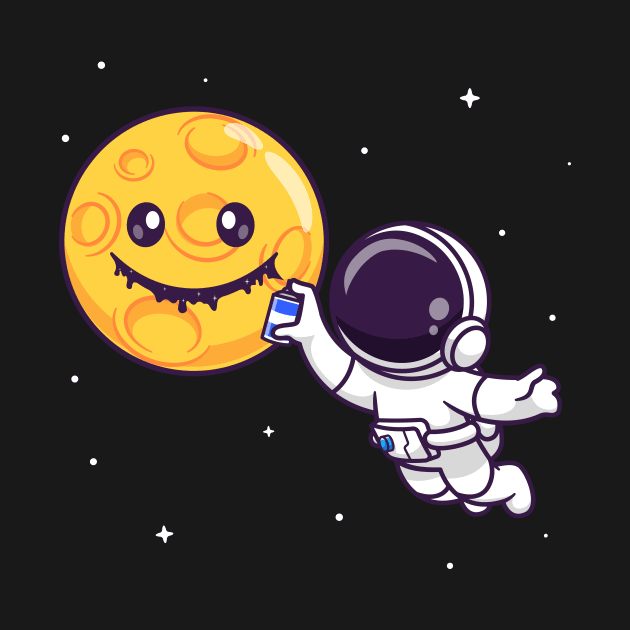 Cute Astronaut Spray Moon With Space Cartoon by Catalyst Labs