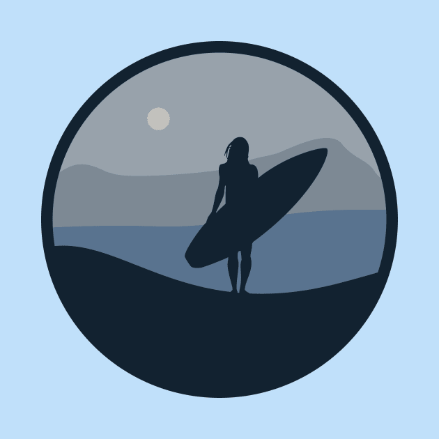 Surf Girl Silhouette by Food in a Can