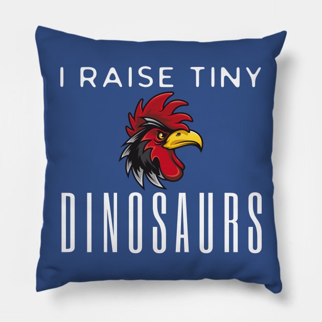 I raise Tiny Dinosaurs Pillow by HobbyAndArt