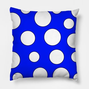 Blue and White Polka Dots Pillow