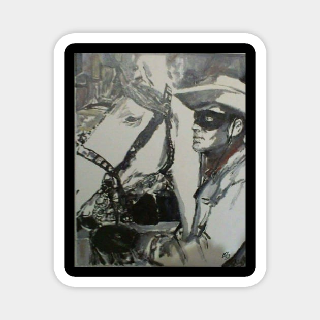 The Lone ranger Magnet by Mike Nesloney Art