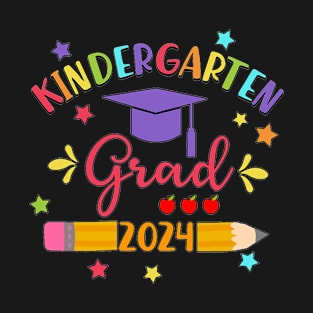 Kindergarten Graduation 2024 Graduate Kids Boys Girls T-Shirt