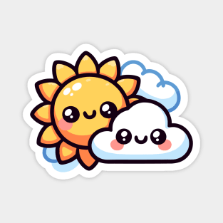 Sunny and Cloudy Besties Magnet