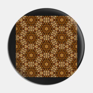 Brown Snakeskin Texture Artistic Pattern Number 5 Pin