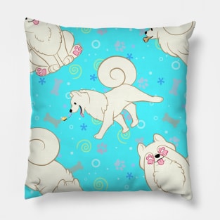 Samoyeds All Over! Pillow