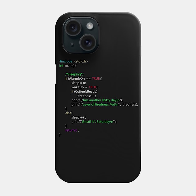 Morning Code Phone Case by TheProgrammer