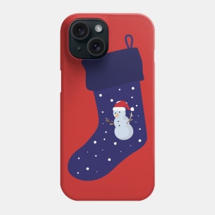 Christmas Stocking with snowman Phone Case