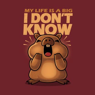 Confused Capybara - I don't know T-Shirt