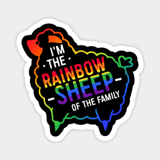 I'm the rainbow sheep LGBT Funny Magnet