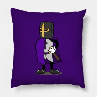 Teutonic Knight Cartoon (Player 6 colors, purple version) Pillow