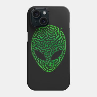 Alien Head Shaped Maze & Labyrinth Phone Case