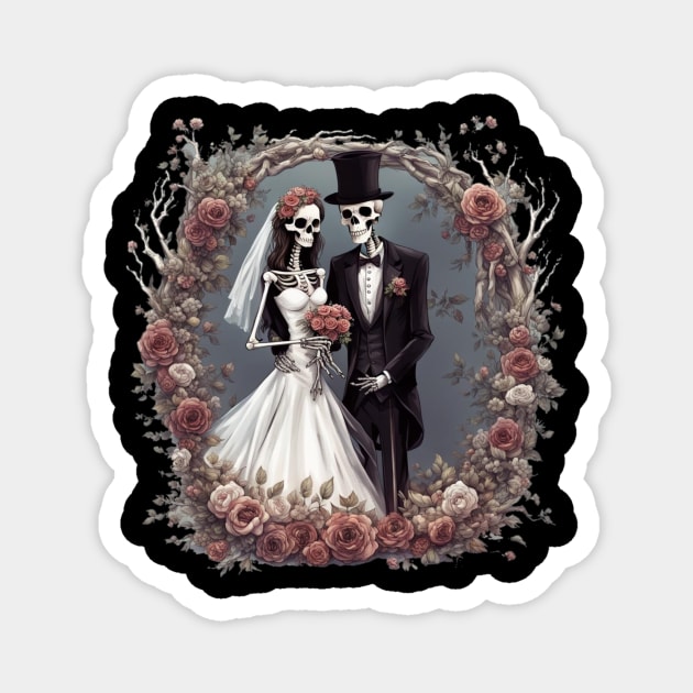 Skeleton Bride and Groom Magnet by Simply Beautiful 23