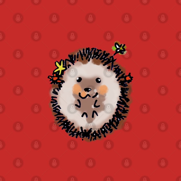 adorable hedgehog by cartoonygifts