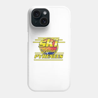 Pyrenees spain to ski logo Phone Case