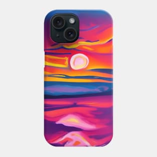 Vibrant sunset painting Phone Case