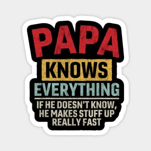 Papa Knows Everything Funny Father's Day Magnet