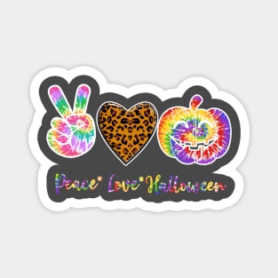 Peace Heart Love Fall Pumpkin Tie Dye Cute Autumn Gift T-Shirt Magnet