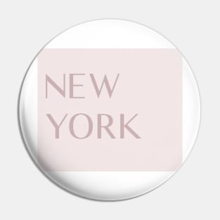 New York blush pink Pin