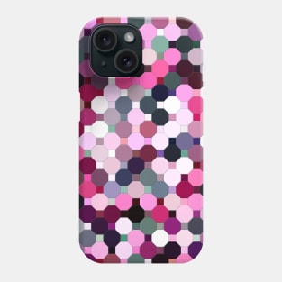 Abstract Pink, Purple and Grey Octagons Phone Case