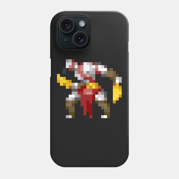 Kratos low-res pixelart Phone Case by JinnPixel