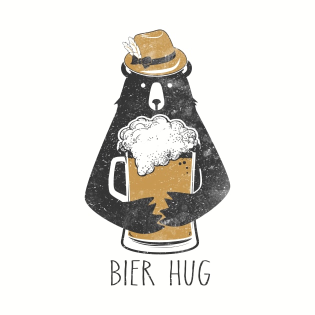 Funny Oktoberfest Bier Beer Bear Hug German Fun Party by bigraydesigns