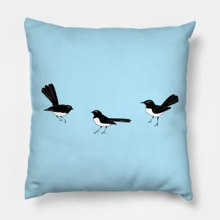 Willy Wagtail (Australian wren) Pillow