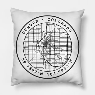 Denver Map Pillow